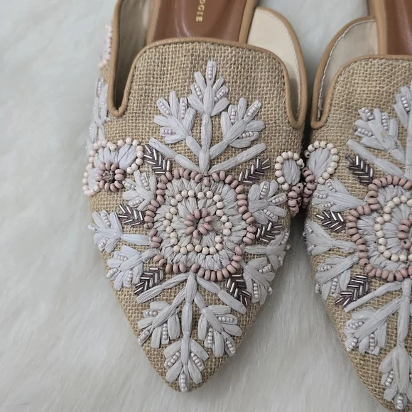 Anthropologie Therese Beaded Mules Women's 8 - Picture 2 of 5